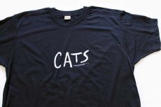 画像1: 80s USA製 CATS Tシャツ 黒 L (1)