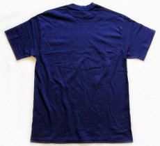 画像3: 90s USA製 Hanes OMS CAMP IN コットンTシャツ ナス紺 L (3)