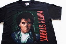 画像1: 90s USA製 Hanes MARTY STUART コットンTシャツ 黒 L (1)