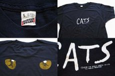 画像4: 80s USA製 CATS Tシャツ 黒 L (4)
