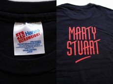画像3: 90s USA製 Hanes MARTY STUART コットンTシャツ 黒 L (3)