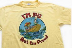 画像1: 70s USA製 I'M PO But I'm Proud 両面プリント Tシャツ 薄黄 L (1)