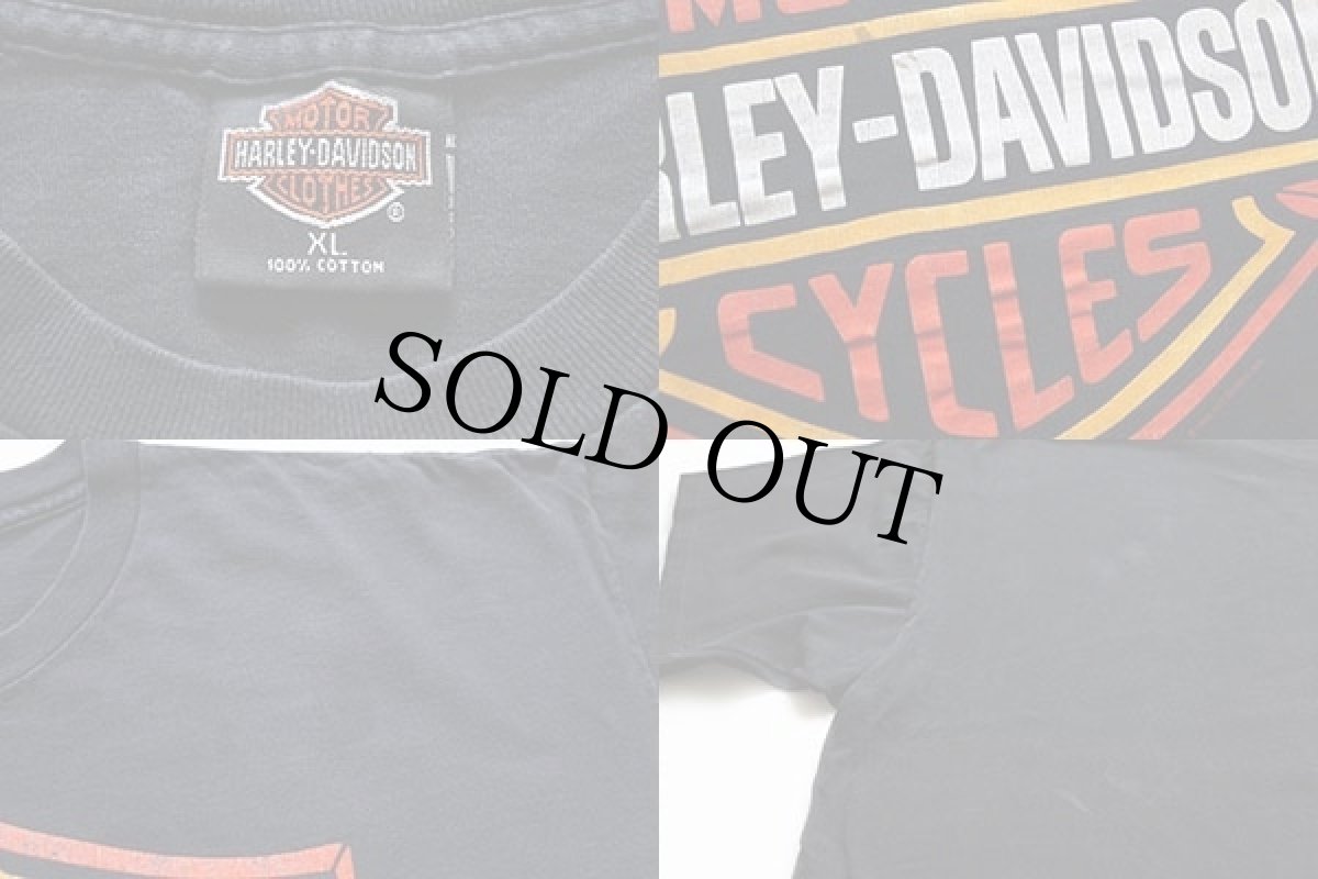 画像3: 90s USA製 HARLEY-DAVIDSONハーレー ダビッドソン ロゴ コットンTシャツ 黒 XL (3)