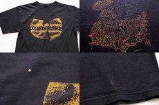 画像4: WU-TANG CLANウータンクラン ツアー コットンTシャツ 黒 (4)