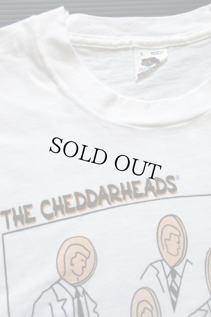 画像3: 90s USA製 THE CHEDDARHEADS アート コットンTシャツ 白 L (3)