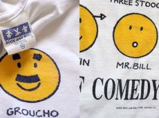 画像3: 90s USA製 HISTORY OF COMEDY スマイル コットンTシャツ 白 XL (3)