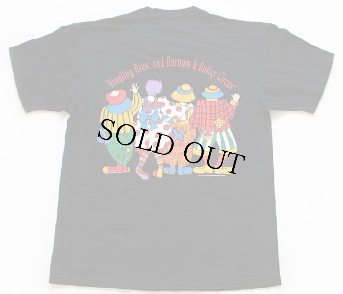 画像3: 90s USA製 RINGLING BROS AND BARNUM & BAILEY CIRCUS サーカス ピエロ 両面プリント コットンTシャツ 黒 XL (3)