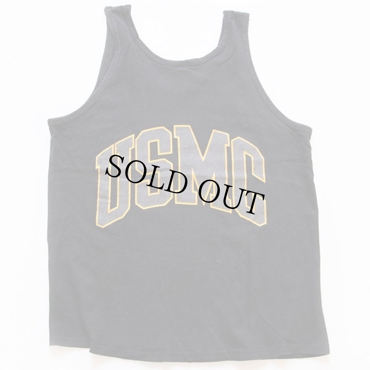 画像3: 90s USA製 USMC リフレクター コットン タンクトップ 黒 M (3)