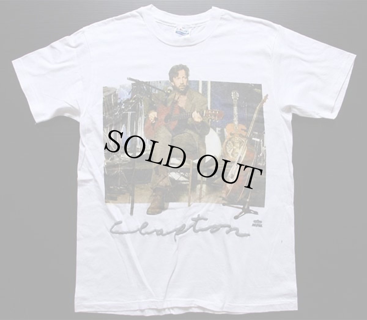 画像2: 90s USA製 Hanes ERIC CLAPTONエリッククラプトン コットンTシャツ 白 L (2)