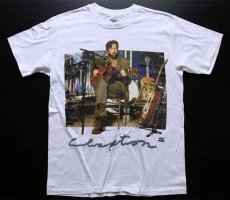 画像2: 90s USA製 Hanes ERIC CLAPTONエリッククラプトン コットンTシャツ 白 L (2)