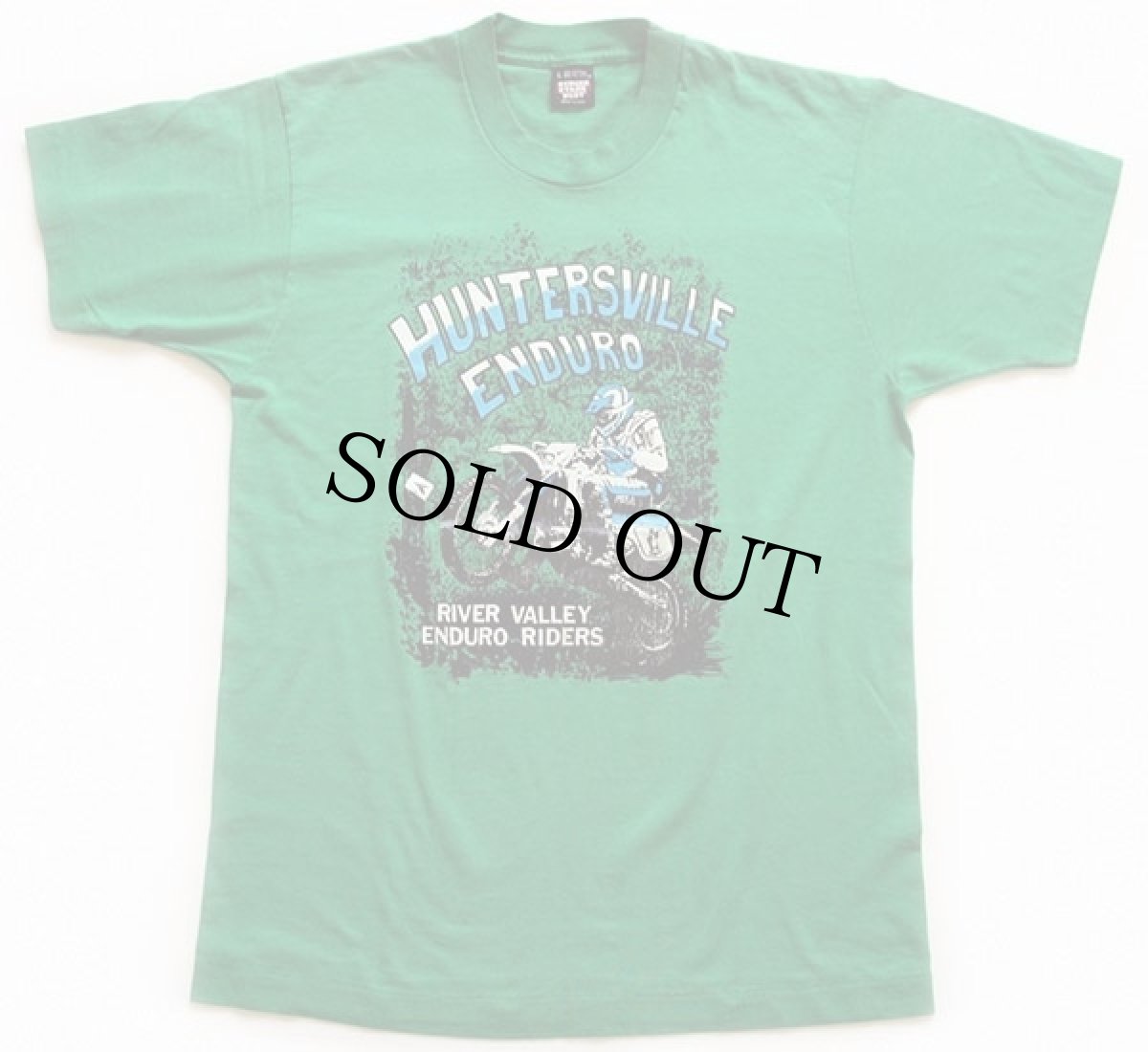 画像2: 90s USA製 HUNTERSVILLE ENDURO モトクロス Tシャツ 緑 L (2)