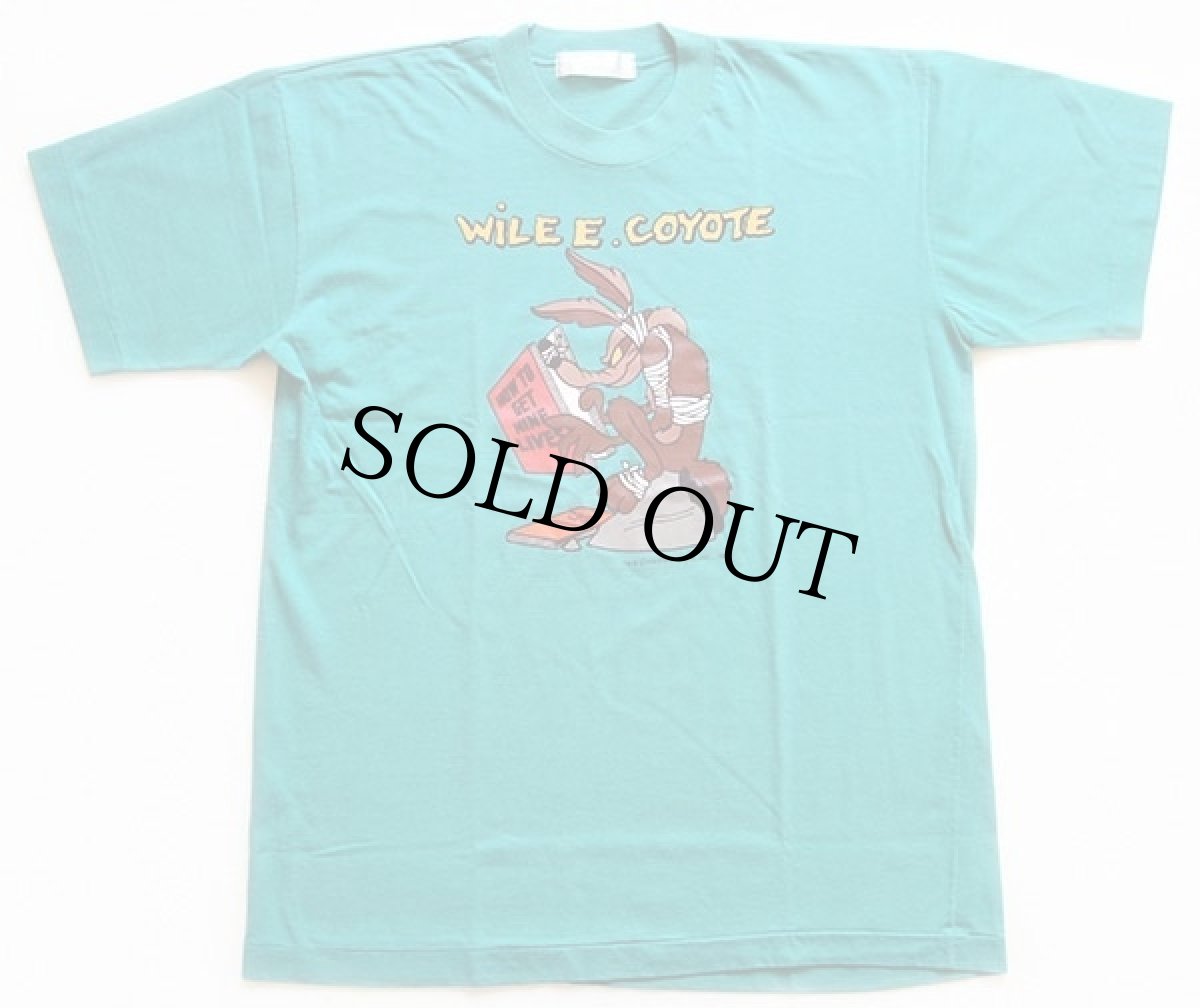 画像2: 80s WARNER BROS LOONEY TUNES WILE E. COYOTE ワイリーコヨーテ Tシャツ エメラルドグリーン (2)
