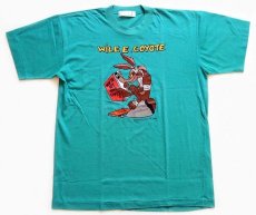 画像2: 80s WARNER BROS LOONEY TUNES WILE E. COYOTE ワイリーコヨーテ Tシャツ エメラルドグリーン (2)