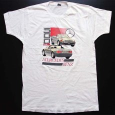 画像2: 80s USA製 BVD MERCEDES BENZ メルセデス ベンツ 500SL コットンTシャツ 白 XL (2)