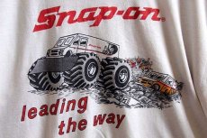 画像3: 80s USA製 Snap-onスナップオン leading the way リンガーTシャツ 白×赤 XL (3)