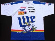 画像2: 90s USA製 NASCAR Miller Lite 染み込みプリント Tシャツ XL (2)