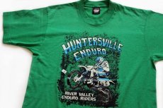 画像1: 90s USA製 HUNTERSVILLE ENDURO モトクロス Tシャツ 緑 L (1)