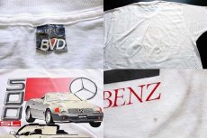 画像3: 80s USA製 BVD MERCEDES BENZ メルセデス ベンツ 500SL コットンTシャツ 白 XL (3)