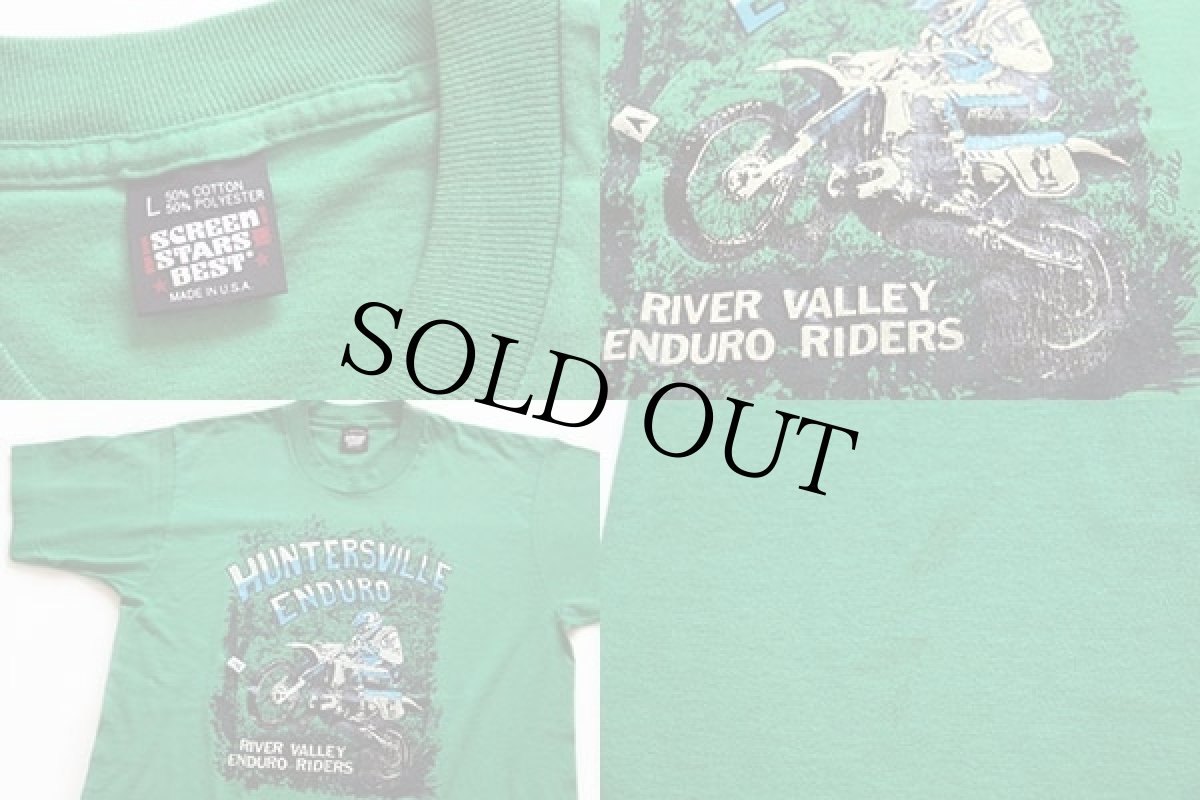 画像4: 90s USA製 HUNTERSVILLE ENDURO モトクロス Tシャツ 緑 L (4)