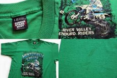 画像4: 90s USA製 HUNTERSVILLE ENDURO モトクロス Tシャツ 緑 L (4)