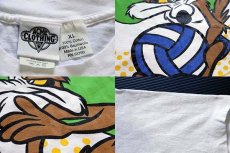 画像3: 90s USA製 ACME CLOTHING WARNER BROS LOONEY TUNES ワイリーコヨーテ オールオーバープリント コットンTシャツ 白 XL (3)