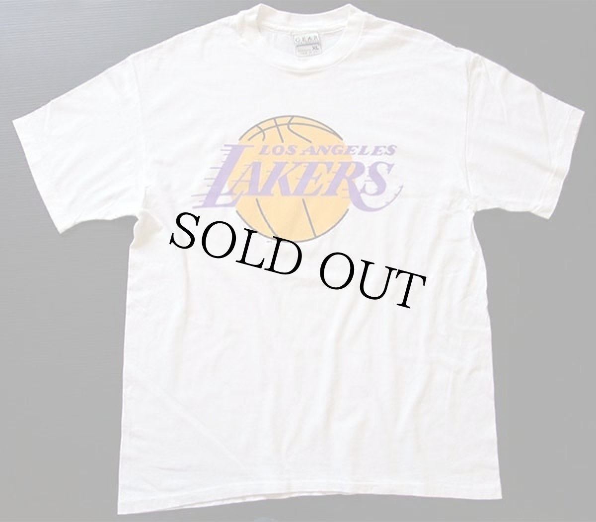 画像2: 90s USA製 NBA LOS ANGELES LAKERSレイカーズ ロゴ コットンTシャツ 白 XL (2)