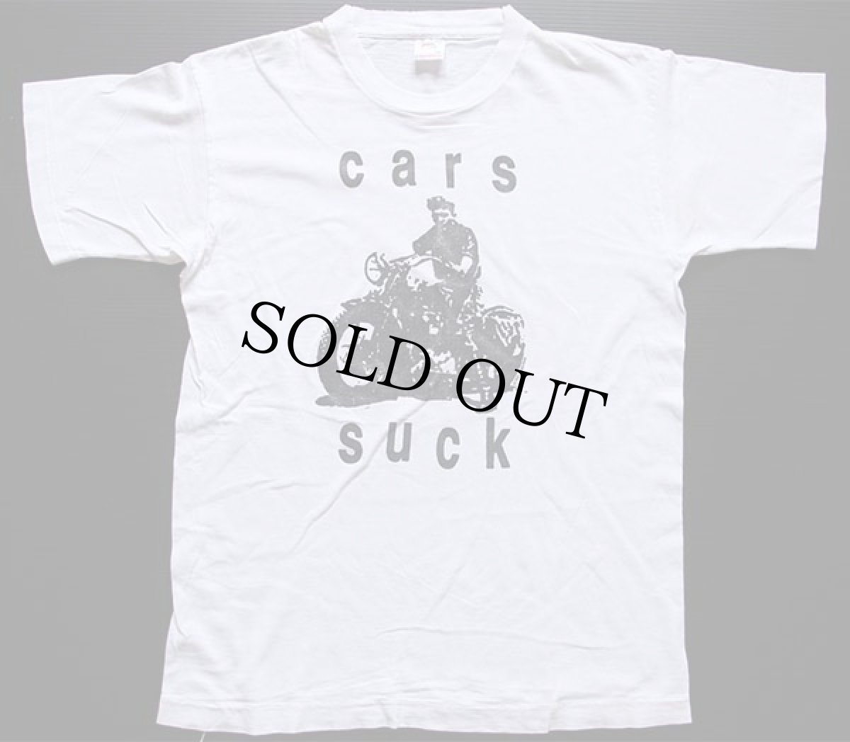 画像2: 90s USA製 cars suck コットンTシャツ 白 M (2)