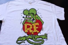 画像1: RATFINKラットフィンク コットンTシャツ 白 L (1)