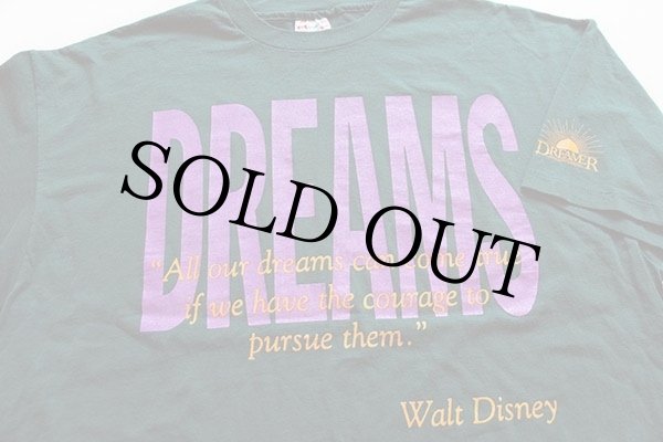 90s USA製 Hanes DREAMS Walt Disneyウォルト ディズニー メッセージ T