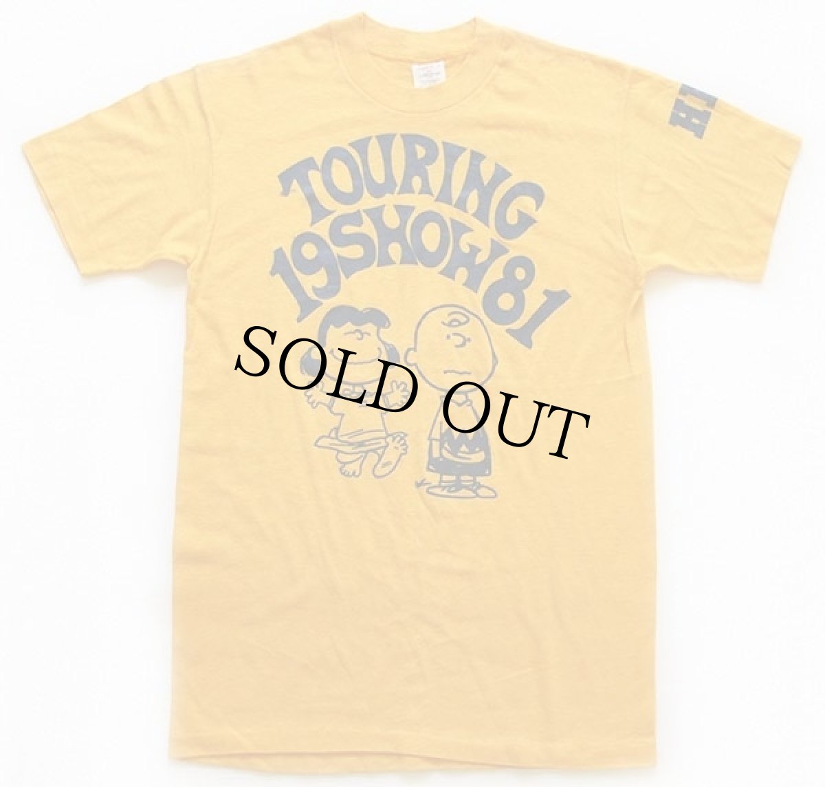 画像2: 80s USA製 TOURING SHOW 1981 チャーリーブラウン ルーシー THERESA Tシャツ 黄 M★スヌーピー (2)