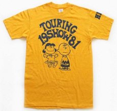 画像2: 80s USA製 TOURING SHOW 1981 チャーリーブラウン ルーシー THERESA Tシャツ 黄 M★スヌーピー (2)