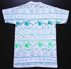 画像3: 90s USA製 KNOTT'S BERRY FARM スヌーピー ウッドストック オールオーバープリント コットンTシャツ 白 L (3)