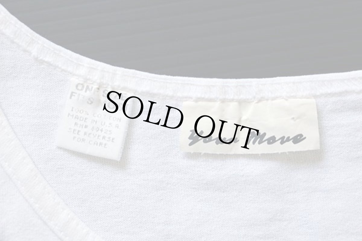 画像3: 90s USA製 your move フラワー コットン タンクトップ 白 (3)