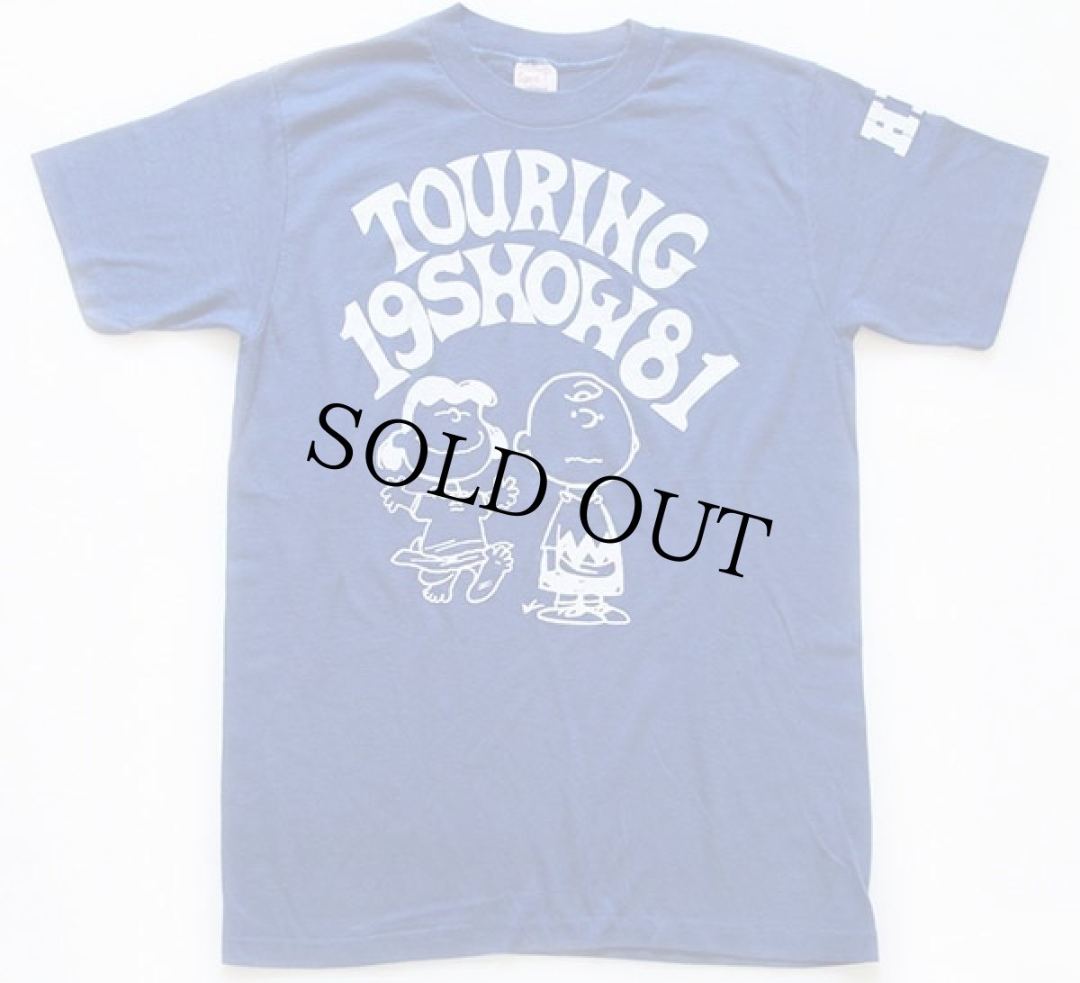 画像2: 80s USA製 TOURING SHOW 1981 チャーリーブラウン ルーシー MOUSIE Tシャツ 青 M★スヌーピー (2)