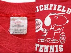 画像3: 80s USA製 RICHFIELD TENNIS スヌーピー Tシャツ 赤 L (3)