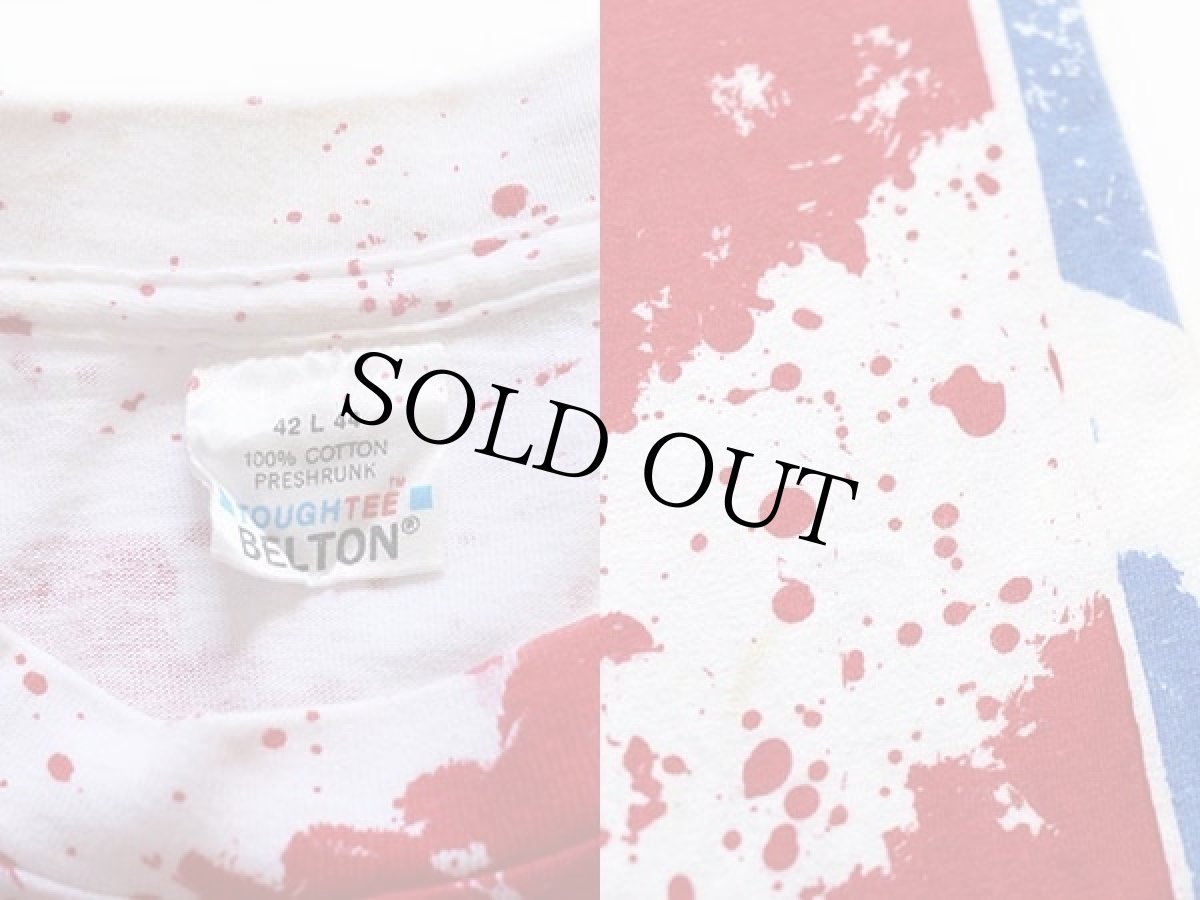 画像3: 90s USA製 BELTON 星条旗柄 オールオーバープリント コットンTシャツ L (3)