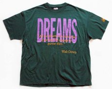 画像2: 90s USA製 Hanes DREAMS Walt Disneyウォルト ディズニー メッセージ Tシャツ 緑 XXL (2)