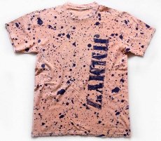 画像1: 90s JIMMY'Zジミーズ オールオーバープリント コットンTシャツ サーモンピンク (1)