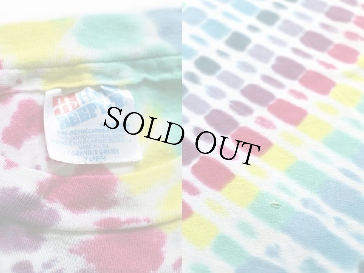 画像3: 90s USA製 Hanes タイダイ染め コットンTシャツ XL (3)