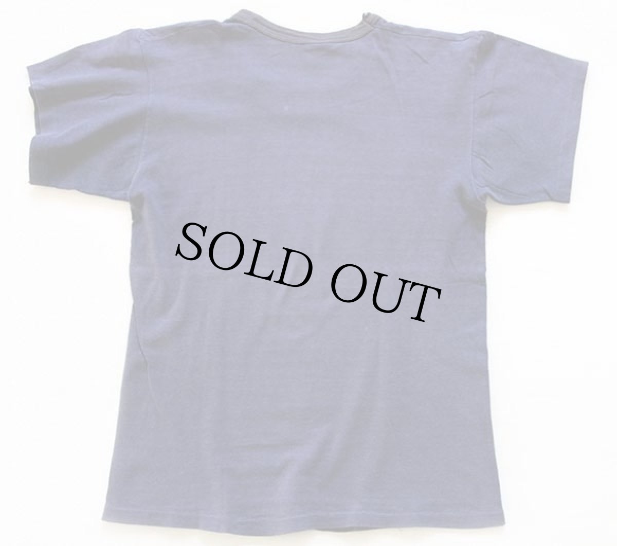 画像3: 70s USA製 RUSSELLラッセル Beverly Hills Cross Country ウイングフット コットンTシャツ ナス紺 フェード M (3)