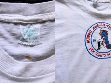 画像3: 60s BSA ボーイスカウト NATIONAL JAMBOREE 染み込みプリント コットンTシャツ 白 M (3)