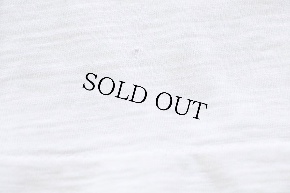 画像6: 60s CHAMPIONチャンピオン プロダクツ 五段中抜き 染み込みプリント コットン リンガーTシャツ 白×グレー M (6)