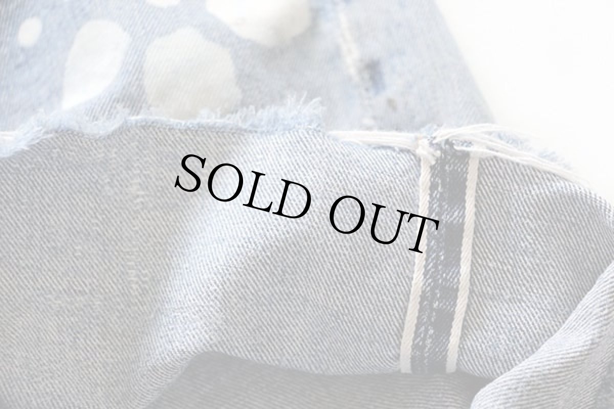 画像9: 60s LEVI'Sリーバイス 501XX ダメージ&ブリーチ カットオフ デニム ショートパンツ w34★ショーツ (9)