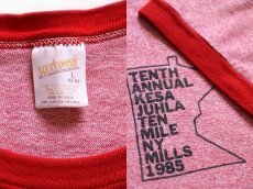 画像3: 80s USA製 TENTH ANNUAL KESA JUHLA TEN MILE NY MILLS 1985 リンガーTシャツ 杢レッド L (3)