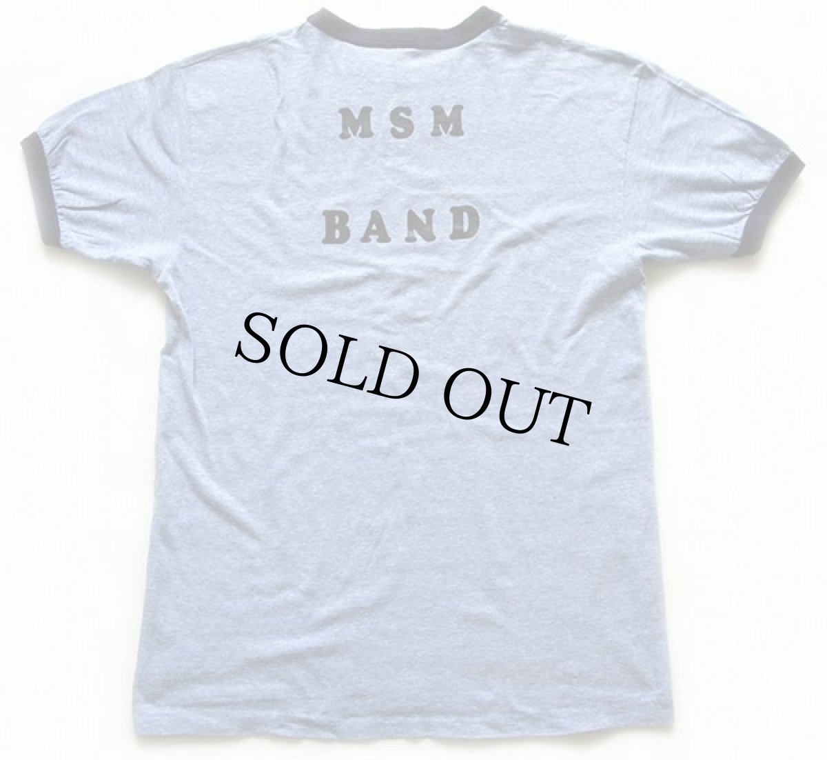 画像3: 70s USA製 Hanes I'M A BANDIE !! MSM BAND ライオン 指揮者 リンガーTシャツ 杢ブルー×紺 L (3)