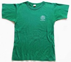 画像2: 80s USA製 Championチャンピオン OUTWARD BOUND MINNESOTA フェルトプリント コットンTシャツ 緑 M (2)