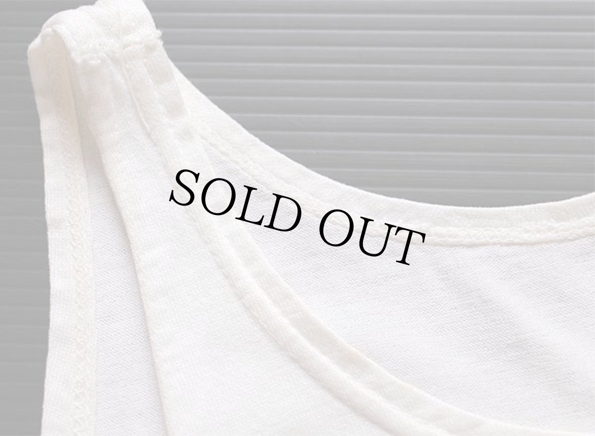 画像6: 60s CHAMPIONチャンピオン ランタグ LAKEWOOD ウイングフット 染み込みプリント コットン タンクトップ 白 M (6)