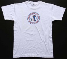 画像2: 60s BSA ボーイスカウト NATIONAL JAMBOREE 染み込みプリント コットンTシャツ 白 M (2)