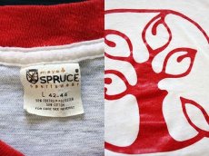 画像3: 80s USA製 mayo SPRUCE リンガーTシャツ 白×赤 L (3)