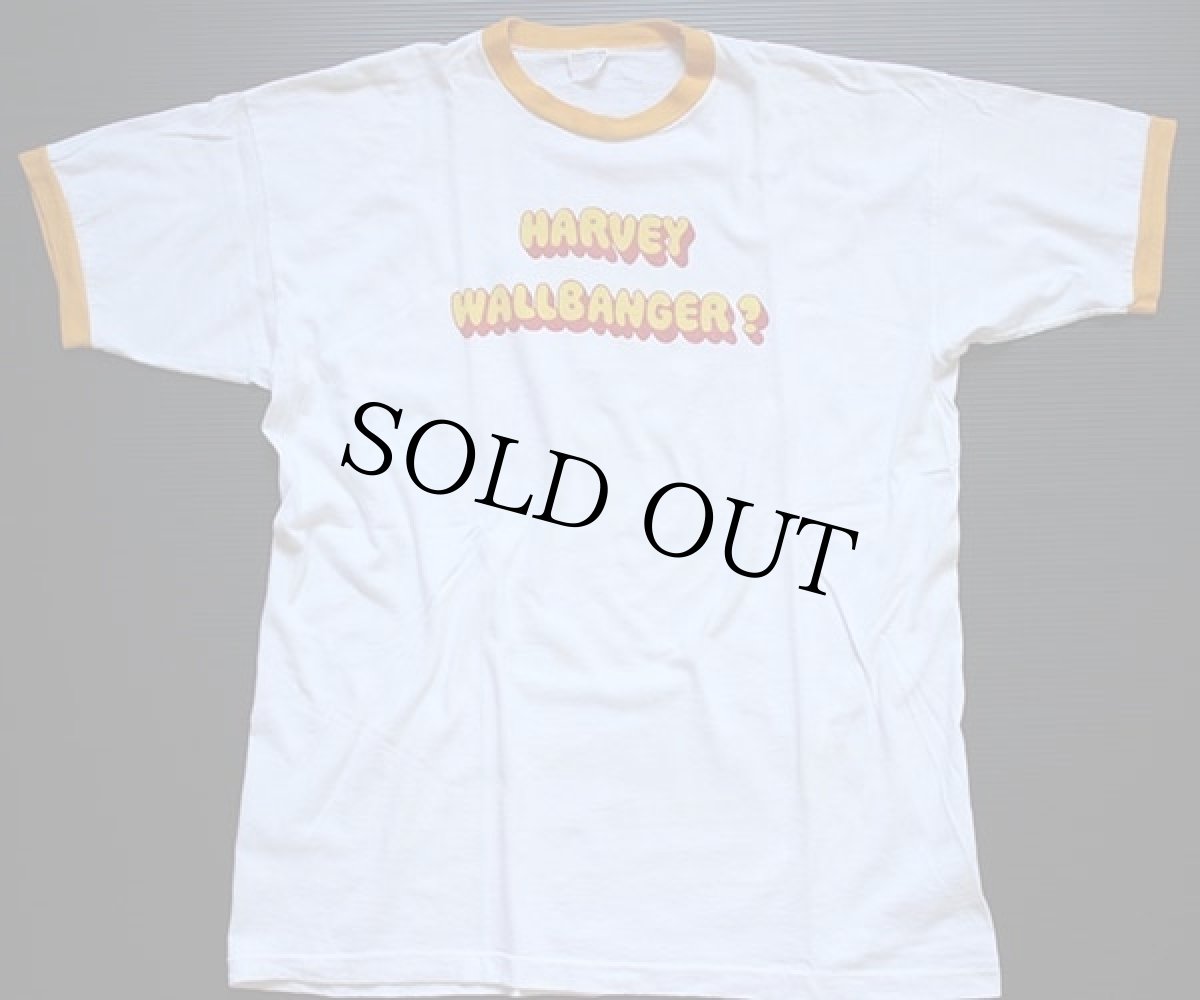 画像3: 60s CHAMPIONチャンピオン プロダクツ HERVEY WALLBANGER? 両面 染み込みプリント リンガーTシャツ 白×黄 (3)